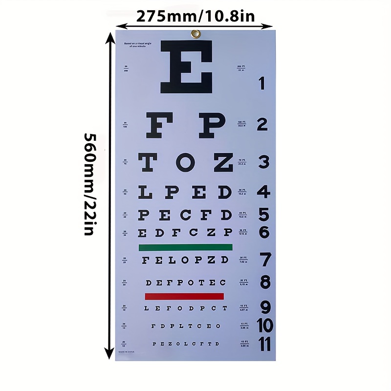 Snellen eye chart