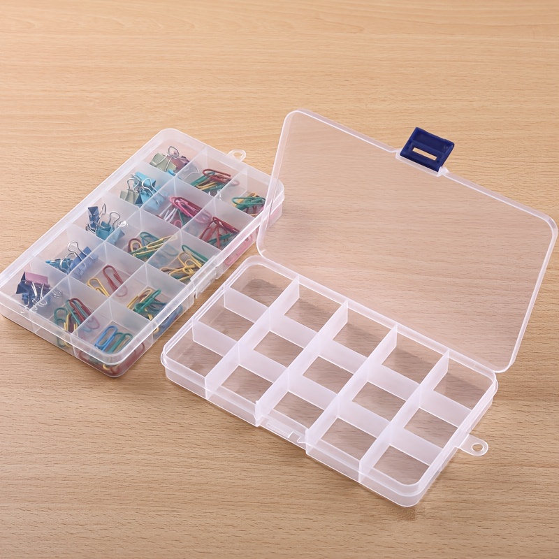 1pc Portable Plastic Multipurpose Storage Box, For Jewelry Earrings Rings  Necklace Beads, Accessories Hair Tie Clip Container