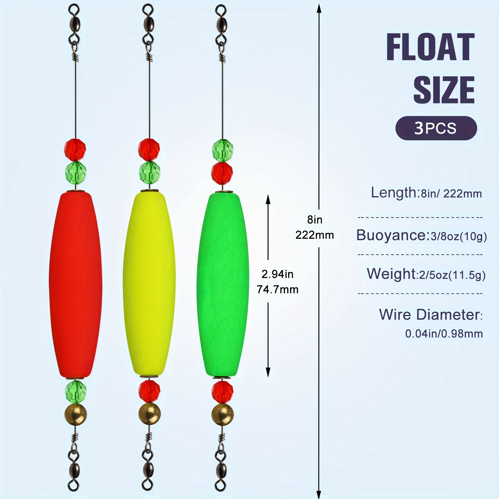Bright Color Fishing Bobber Fishing Foam Weighted - Temu