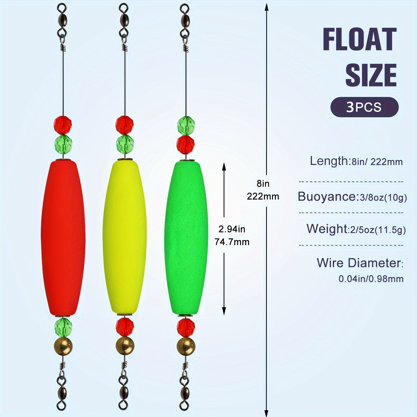 Bright Color Fishing Bobbers Foam Fishing Peg Floats Fishing