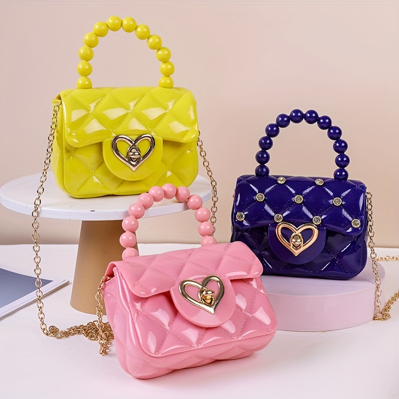 Little Girls Purse Small Candy Color Jelly Crossbody Bag Satchel Tote  Handbag Shoulder