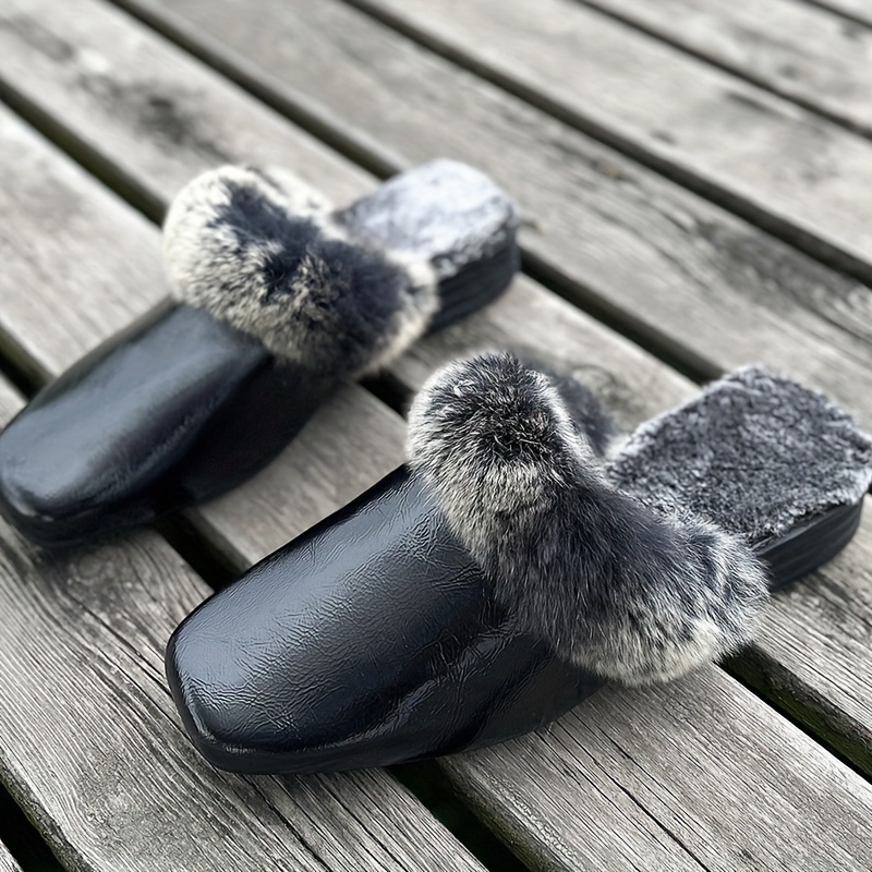 Ladies Faux Fur Slippers