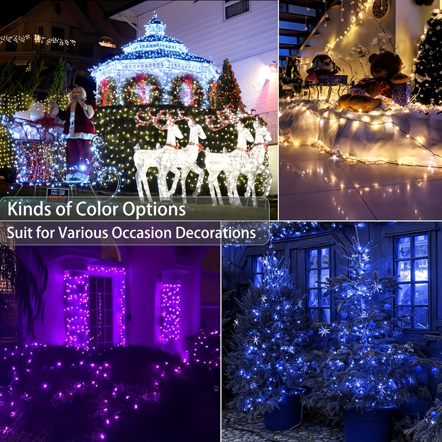 Color Changing Christmas Tree Lights 11 Modes Timer - Temu