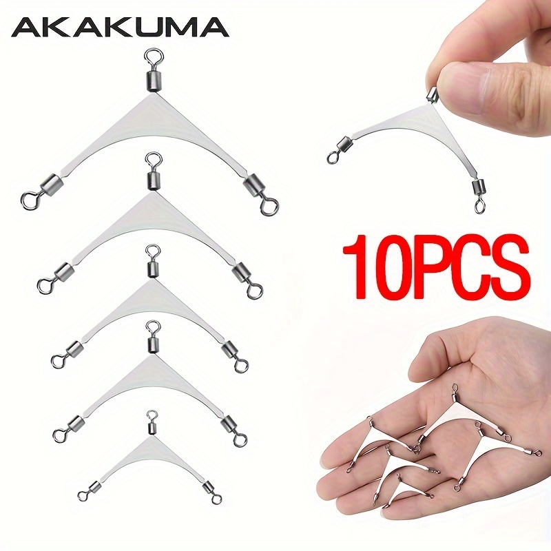 

10pcs 3-way Rolling Swivels, Bearing Connector, Sea Fishing Accessories