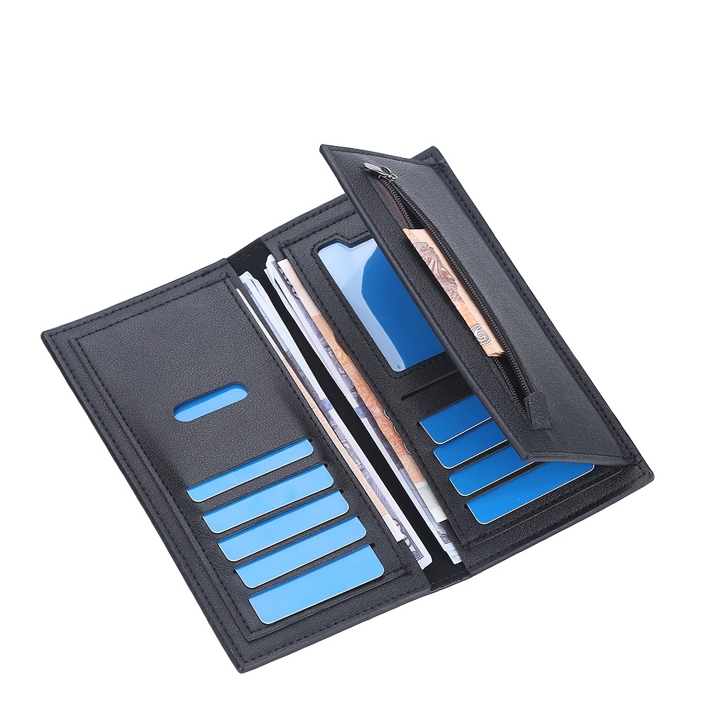 Men's Crocodile Head Long Wallet Zipper Business Wallet