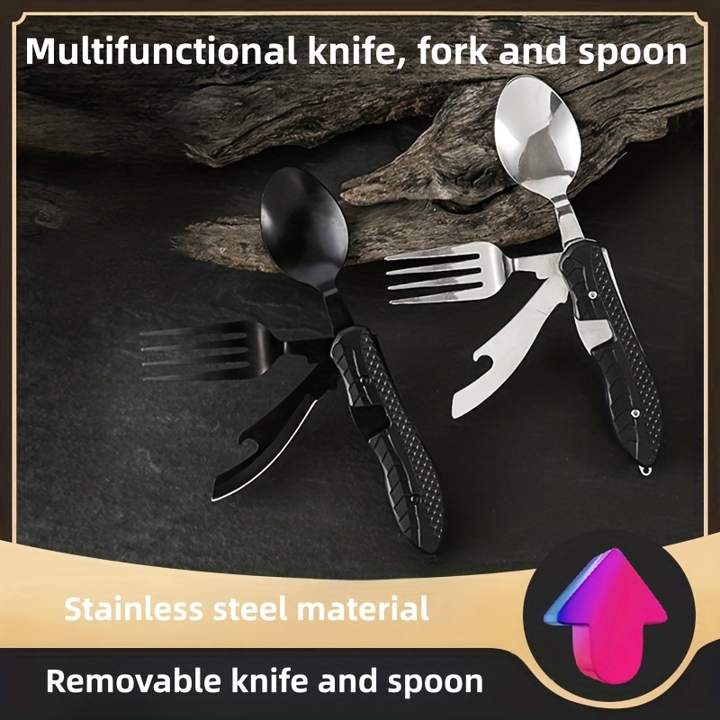 Foldable Camping Utensil Set Multi functional Knife Fork - Temu