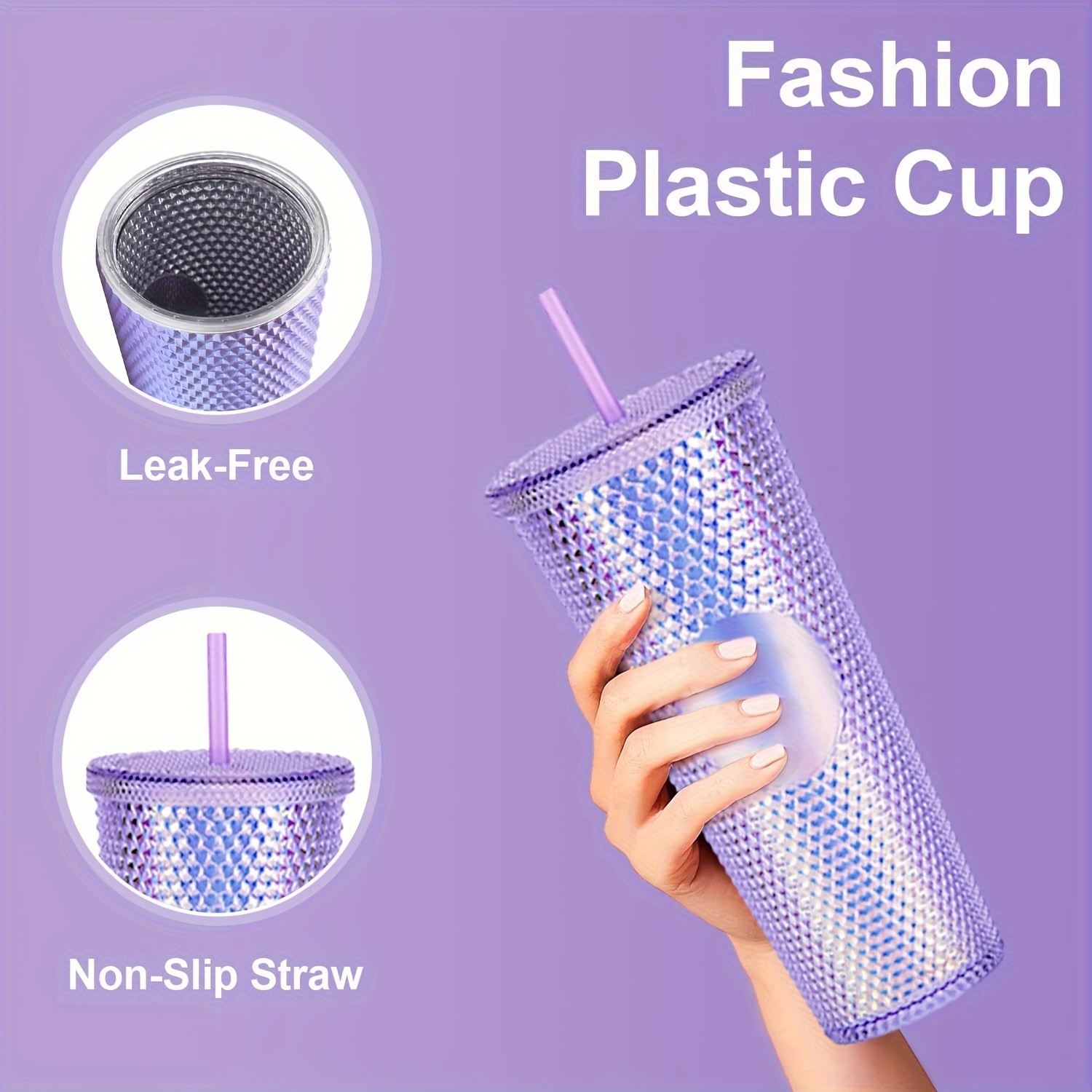 NiHome Glass Tumblers with Straws and Lids, Iridescent Iced Coffee Cup  Drinking Glassware with Wide …See more NiHome Glass Tumblers with Straws  and