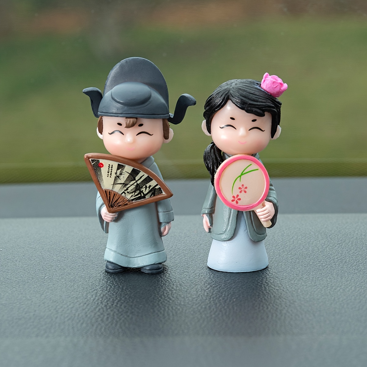 Décoration de voiture mignon dessin animé Couples figurine