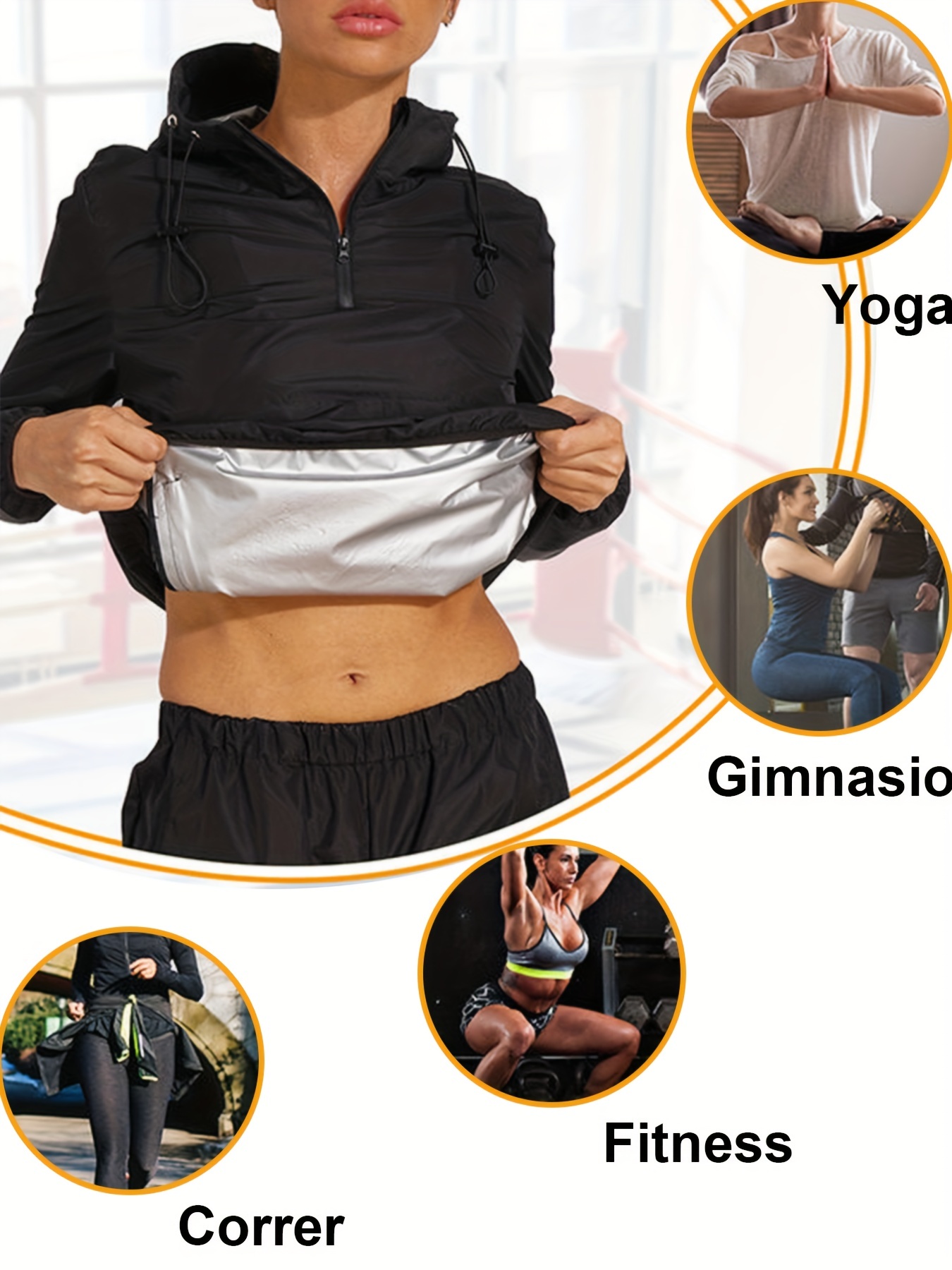 HOTSUIT Sauna Suit for Women Sweat Suits gym Workout Exercise Sauna Jacket  Pant Full Body, XL