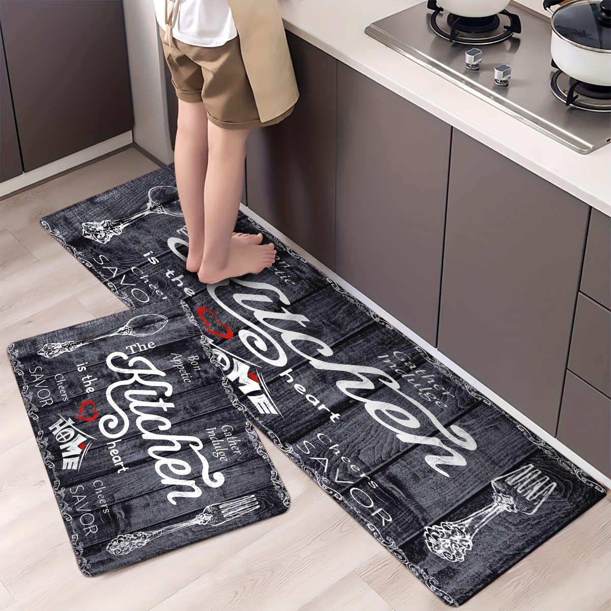 1pc Alfombra Cocina Antifatiga Alfombra Antideslizante - Temu