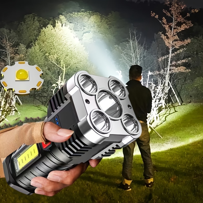 Powerful Flashlight Outdoor Camping Tactical Light Usb - Temu