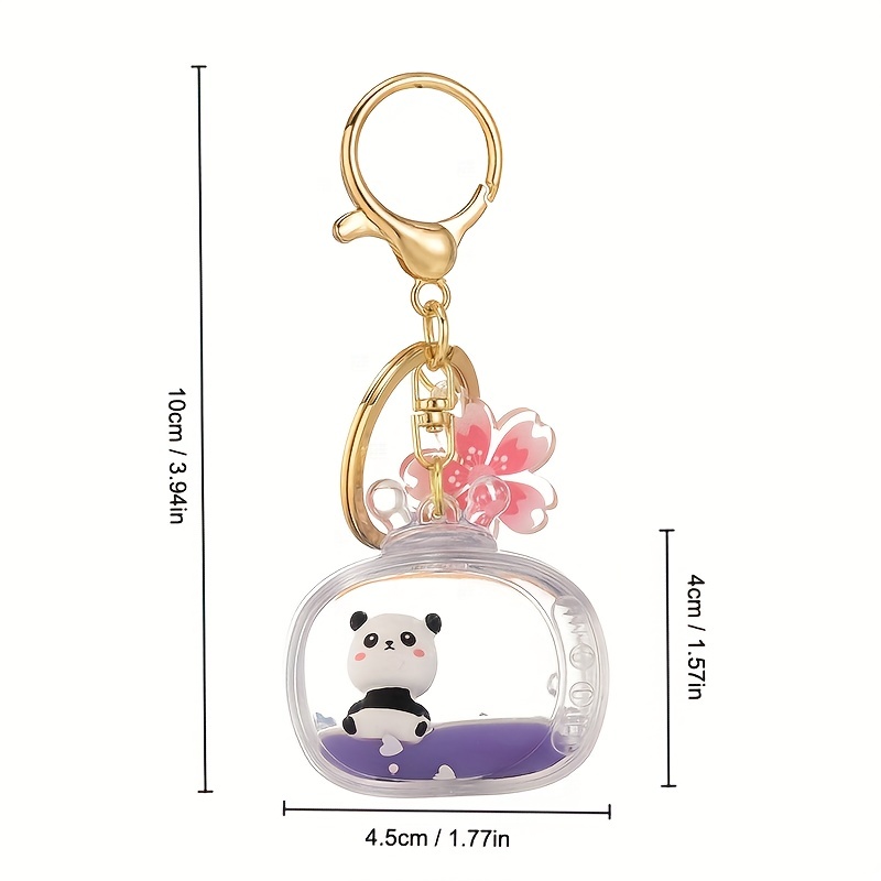 Creative Cartoon Enamel Panda Keychain Charms Key Ring Backpack Ornaments  Women Bag Pendant Key Holder Accessories Holiday Gift - Temu