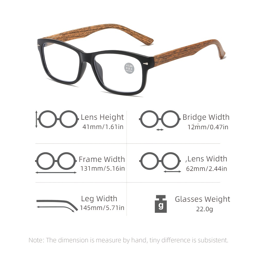 Retro Plastic Square Anti Glare Light Glasses Frame