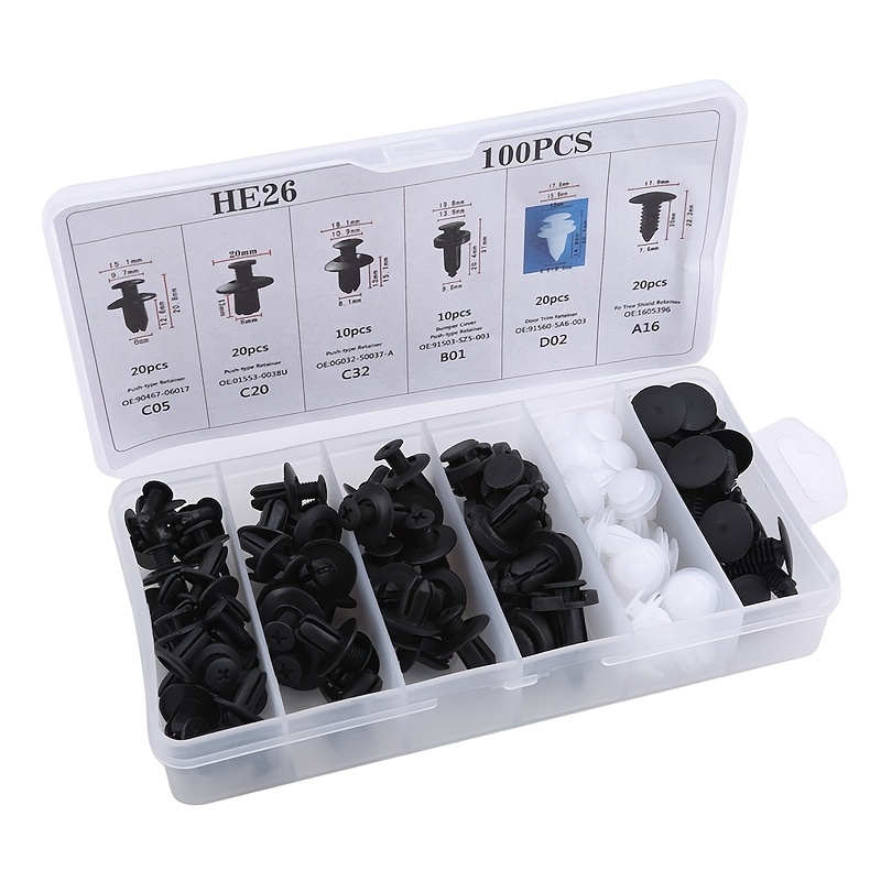  Uolor 775 Pcs Car Retainer Clips & Plastic Fasteners Kit with  Fastener Remover, 19 Most Popular Sizes Auto Push Pin Rivets Set, Bumper  Door Trim Panel Clips Assortment for GM Ford