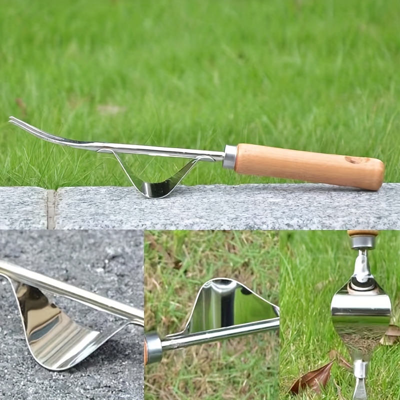 Manual weeding machine, grass pulling tool kit, garden manual tools,  gardening tools, wooden handle shovels, flower and plant planting elev