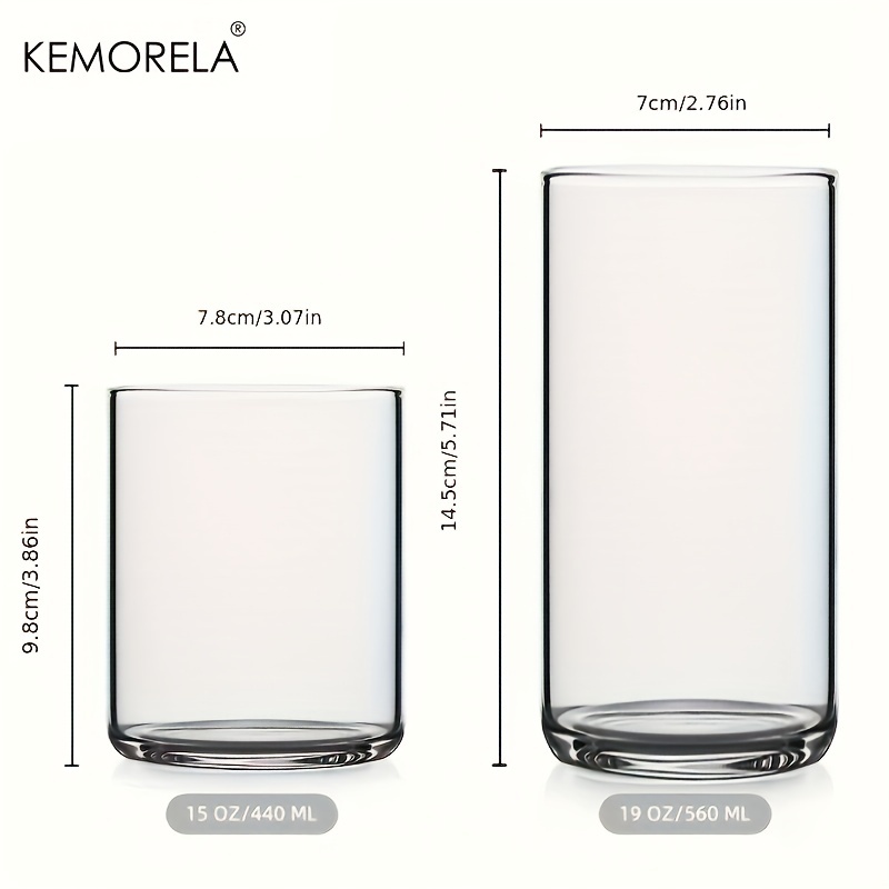 Non-toxic And Lead-free Borosilicate Water Glasses Set - Clear And