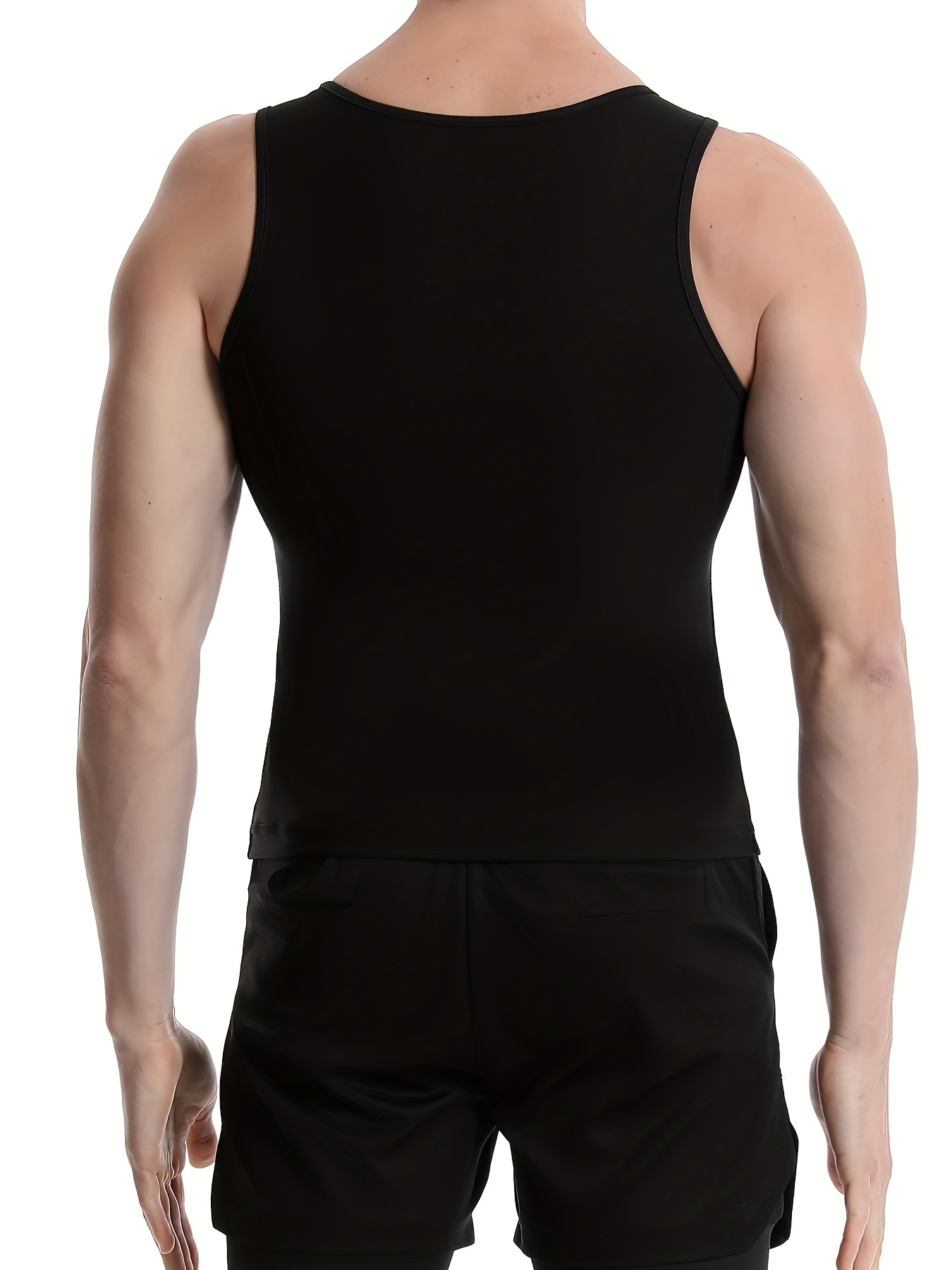  2 Pack Mens Compression Shirt For Body Shaper Slimming Vest Tight  Tummy Control Shapewear Tank Top
