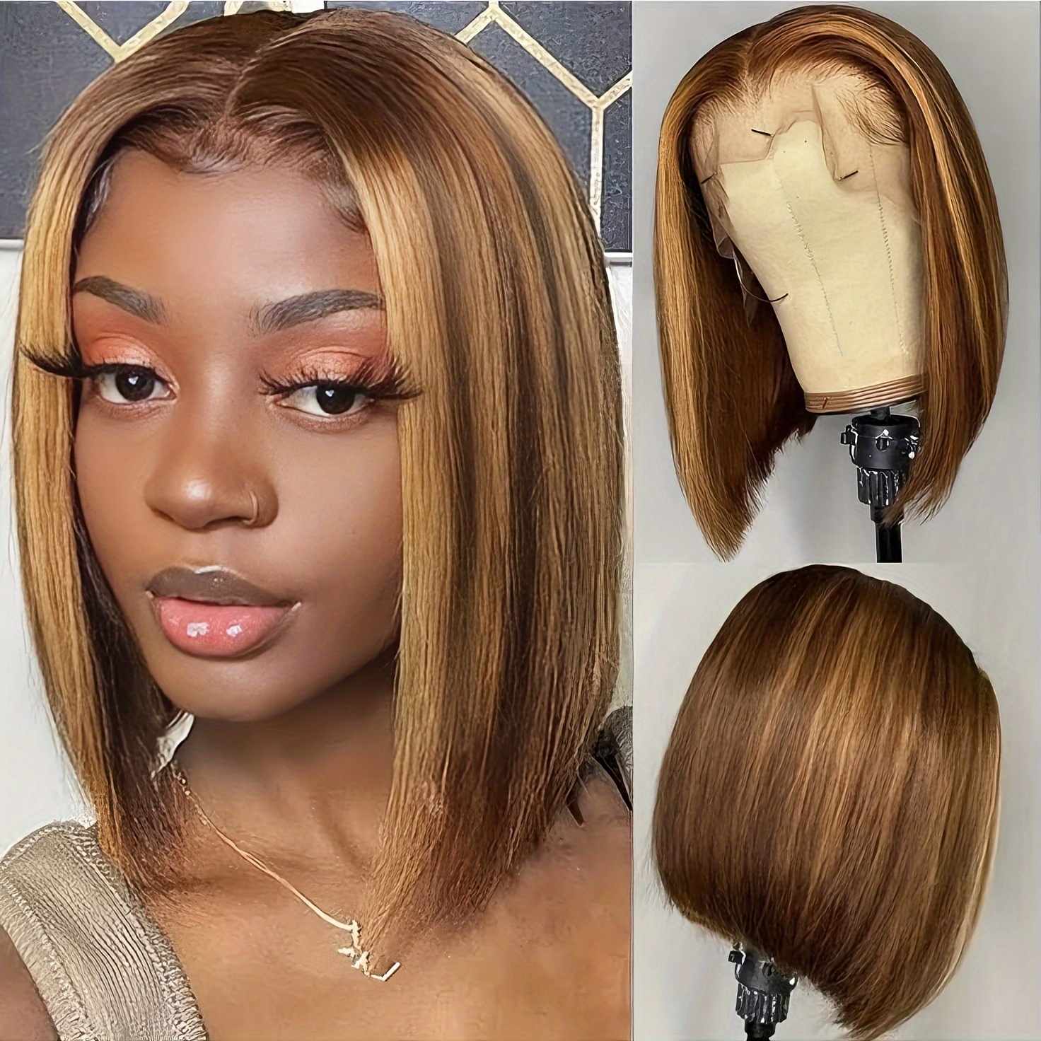 10 16lnch Straight Short 4 27 Bob Wigs Brazilian Straight 13x4 Lace Front WigsFor Women Human Hair Pre Plucked Straight Bob Lace Frontal Wigs 150