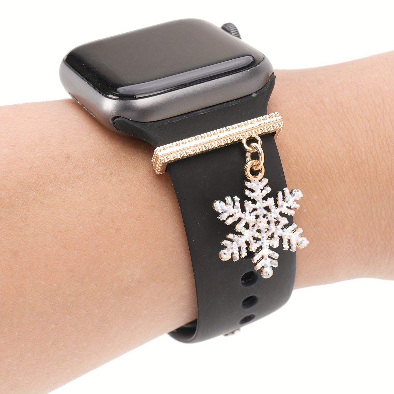 1pc Sparkling Rhinestones Planet Watch band Charm For Apple Watch
