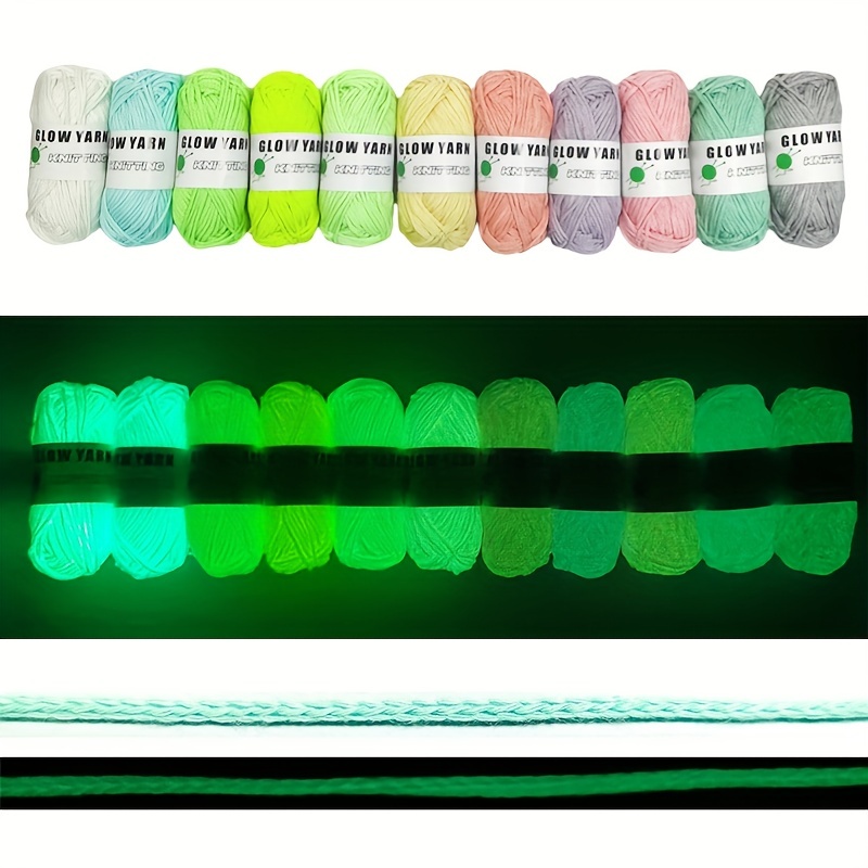 50g Functional Luminous Yarn Glow In The Dark Polyester Chunky