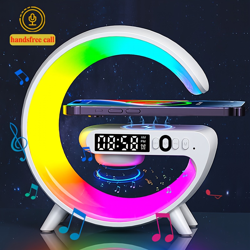 Multifunction Wireless Charger Pad Stand Clock Led Desk - Temu