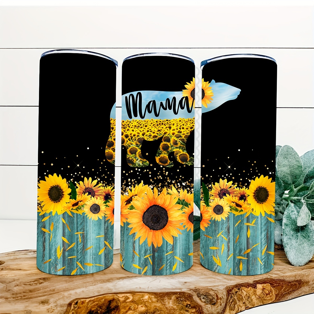 Mama Tumbler, with straw and lid, 20 oz skinny, Mom Gift, Glitter