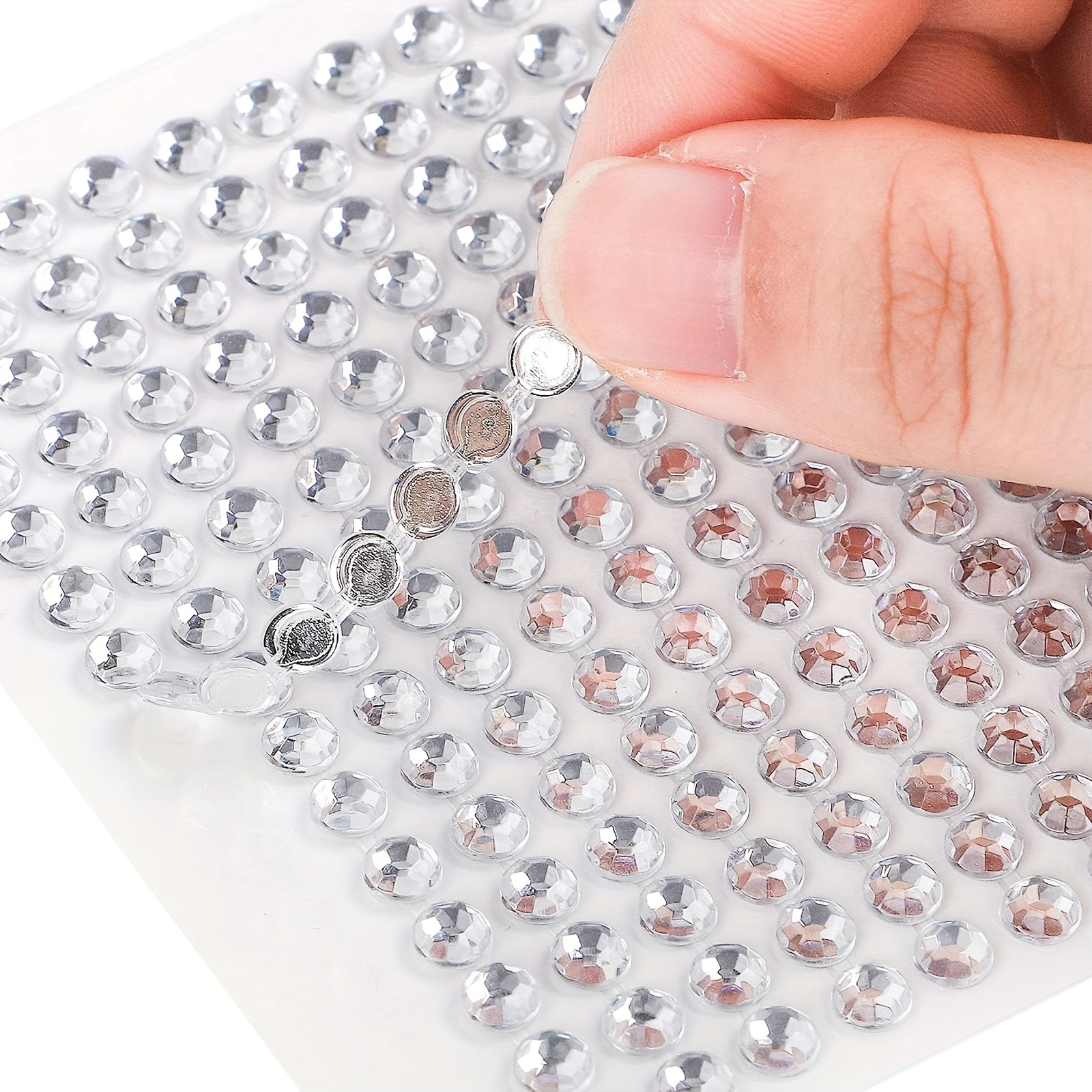70 x 10mm Rhinestone Diamante Stick On Self Adhesive Gems Craft  Embellishments