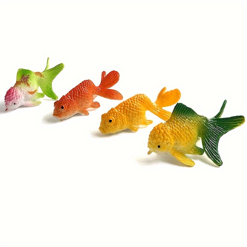 Poisson d'ornement de simulation avec modèle de base, mini poisson rouge,  ensemble Koi, décoration marine de bureau, jouets figurines d'action