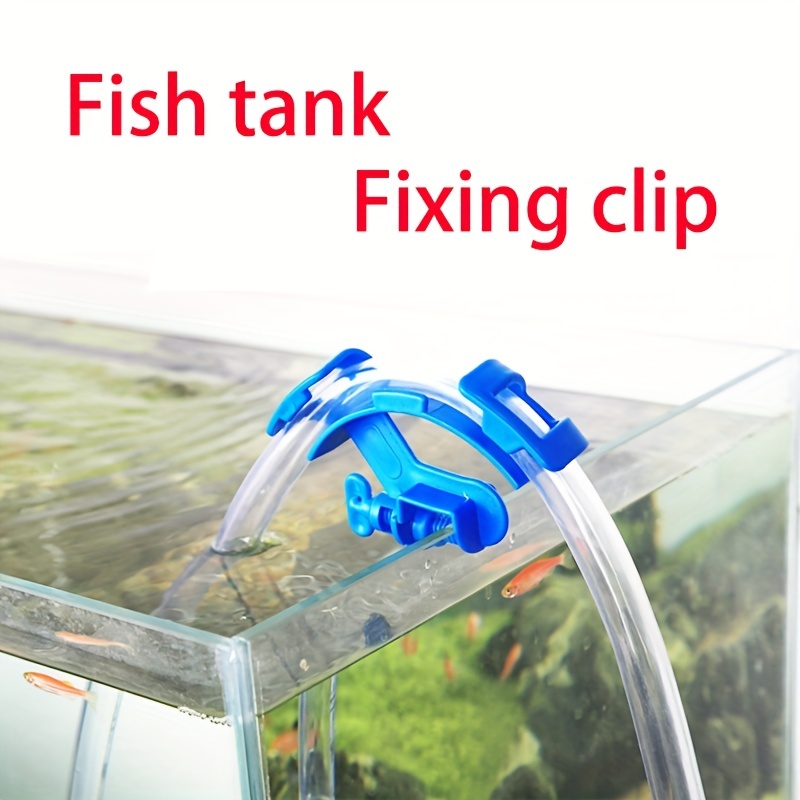 2 pièces Clips de tuyau réglable en plastique Collier d'eau Pinces Aquarium  Fish Tank Montage Clamp Hose Holder pour 8-16MM Tuyaux d'eau