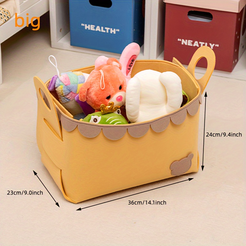 Felt Storage Basket Folded Closet Storage Box Large - Temu