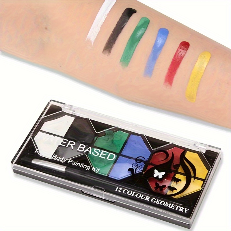 Face & Body Paint Crayons Kit 12 Colors for Kid, Adults, Luckyfine