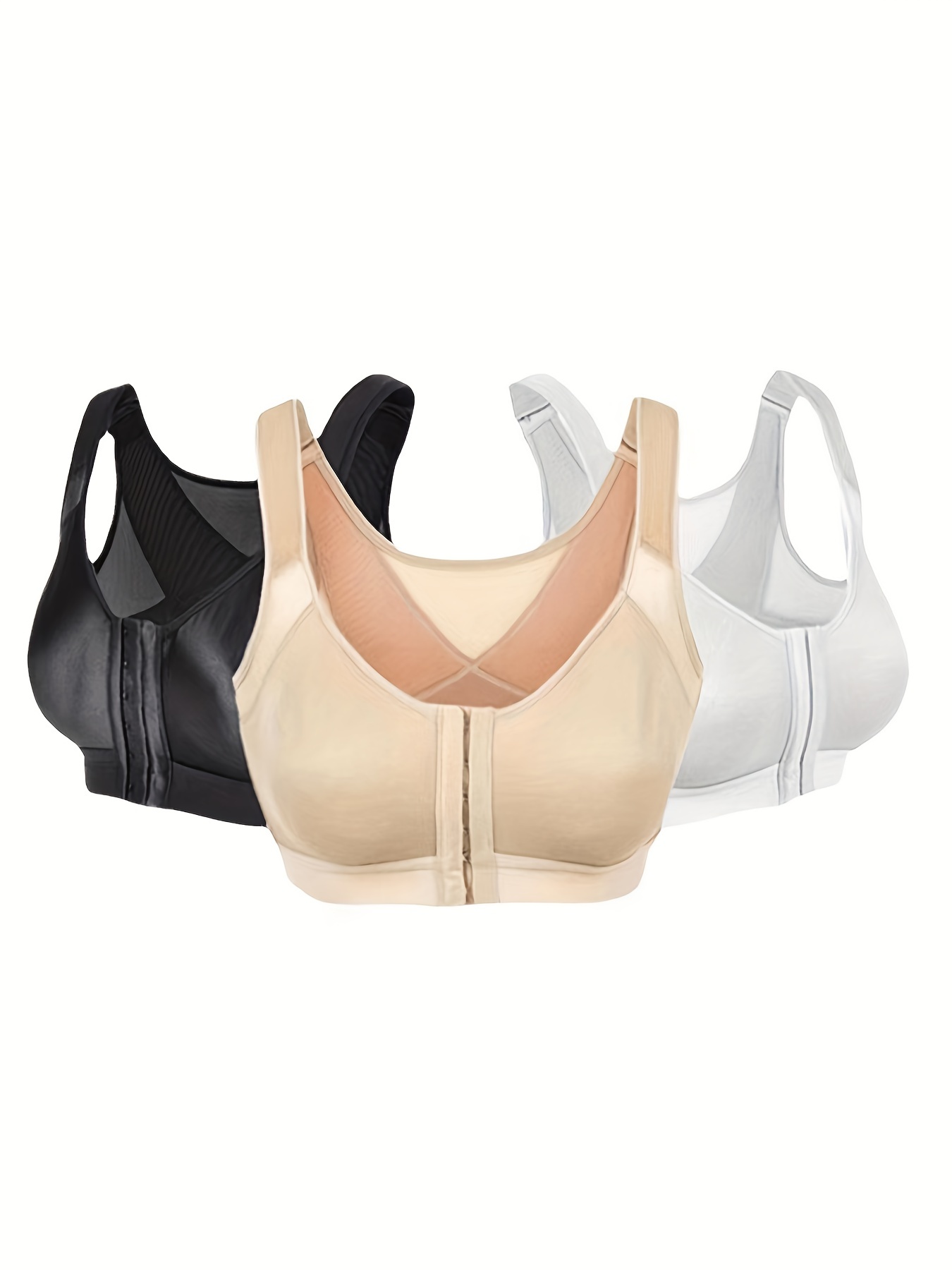 Pregnant Women's Seamless Nursing Bras, Supportive Breastfeeding Comfy Bra  For Daily Comfort, Open Front Button Maternity Nursing Bra