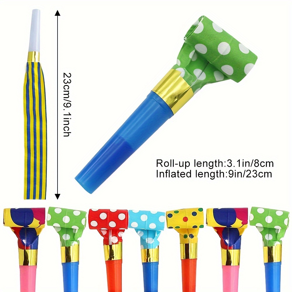 72 Pezzi Fischietti Feste 2 Tipi Trombe Compleanni - Temu Italy