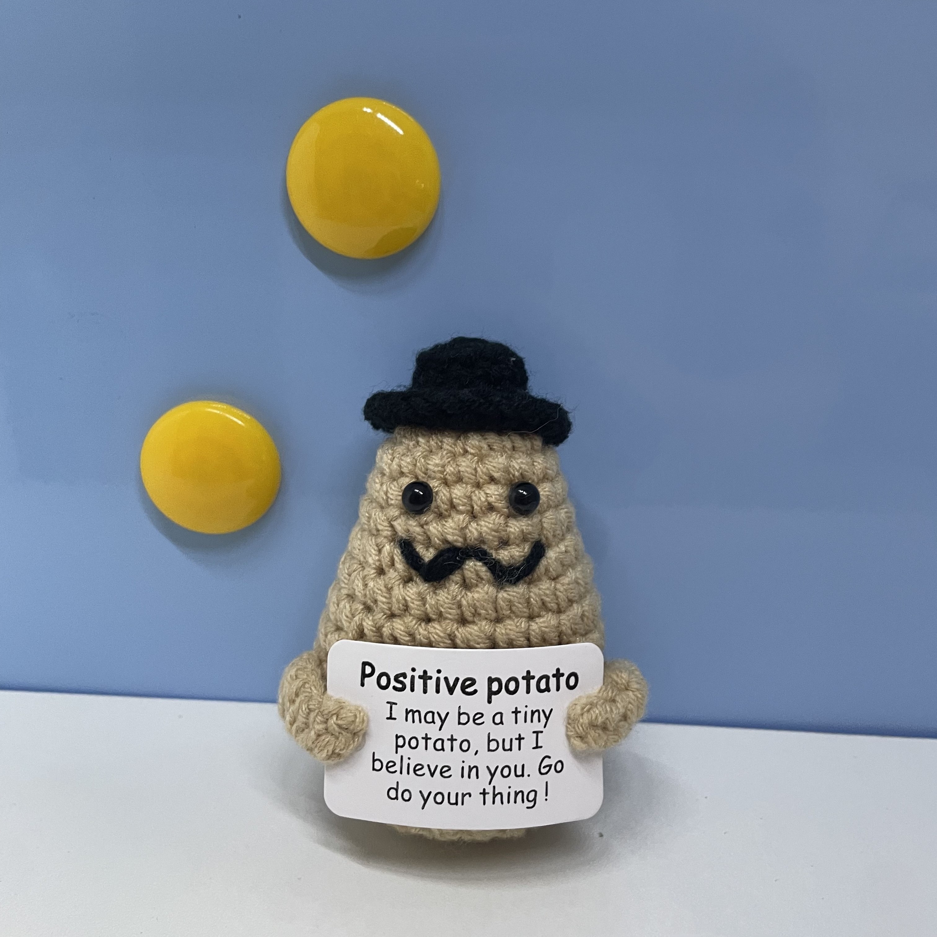 Positive Potato, Positive Potato Crochet Doll Knitted Potato Toy with  Positive Card, Encouragement Gifts Funny Gifts for Birthday Gifts Home  Decor