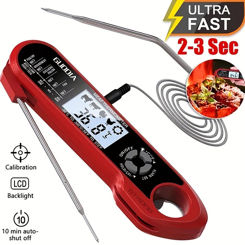 MEASUREMAN Instant Read Meat Thermometer with Backlight,Magnet and