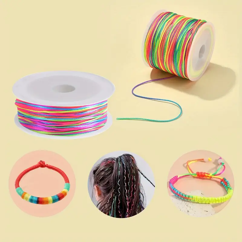 10.9yd Nylon Satin Silk Trim Cord Beading String For Chinese - Temu