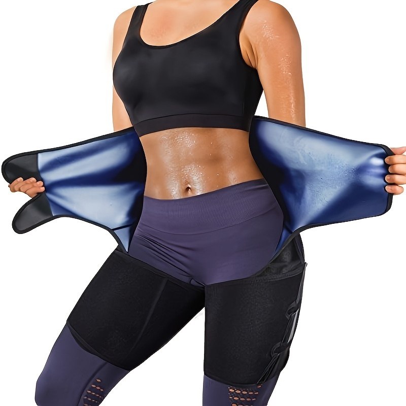  Sauna Sweat Shapewear High Waisted Leggings Pants Thigh  Workout Suit Waist Trainer Body Shaper Sweatsuit Exercise Fitness Gym Yoga  Women