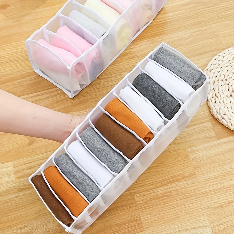 Simple Mesh Storage Box, Lightweight Versatile Organizer, Foldable  Container With Grids (4.7*13.6*4.7in)