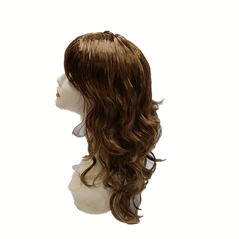 Long Wavy Brown Synthetic Wig for Halloween Cosplay Party