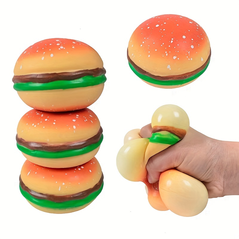 Stress Relieving Hamburger Pop It Toy - Pieces