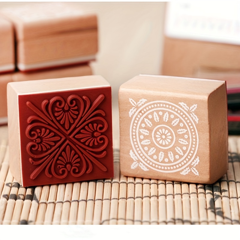 Classic Vintage Alphabet Wooden Stamps Decorative Diy - Temu