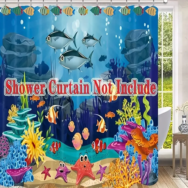 Shower Curtain Hook Ocean Fish Waterproof Rust proof - Temu