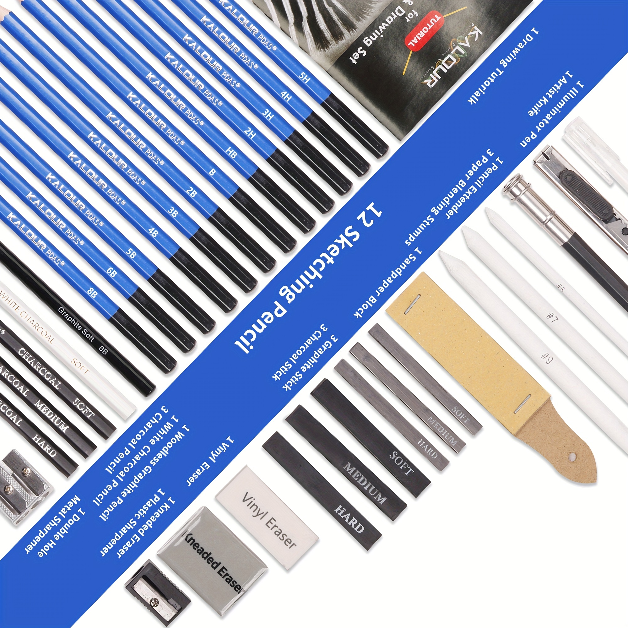 Castle Art Supplies 40 Piece Premium Drawing and Sketching Set With  Tutorial | For Artists, Professionals or Beginners | Pencils, Charcoal,  Graphite