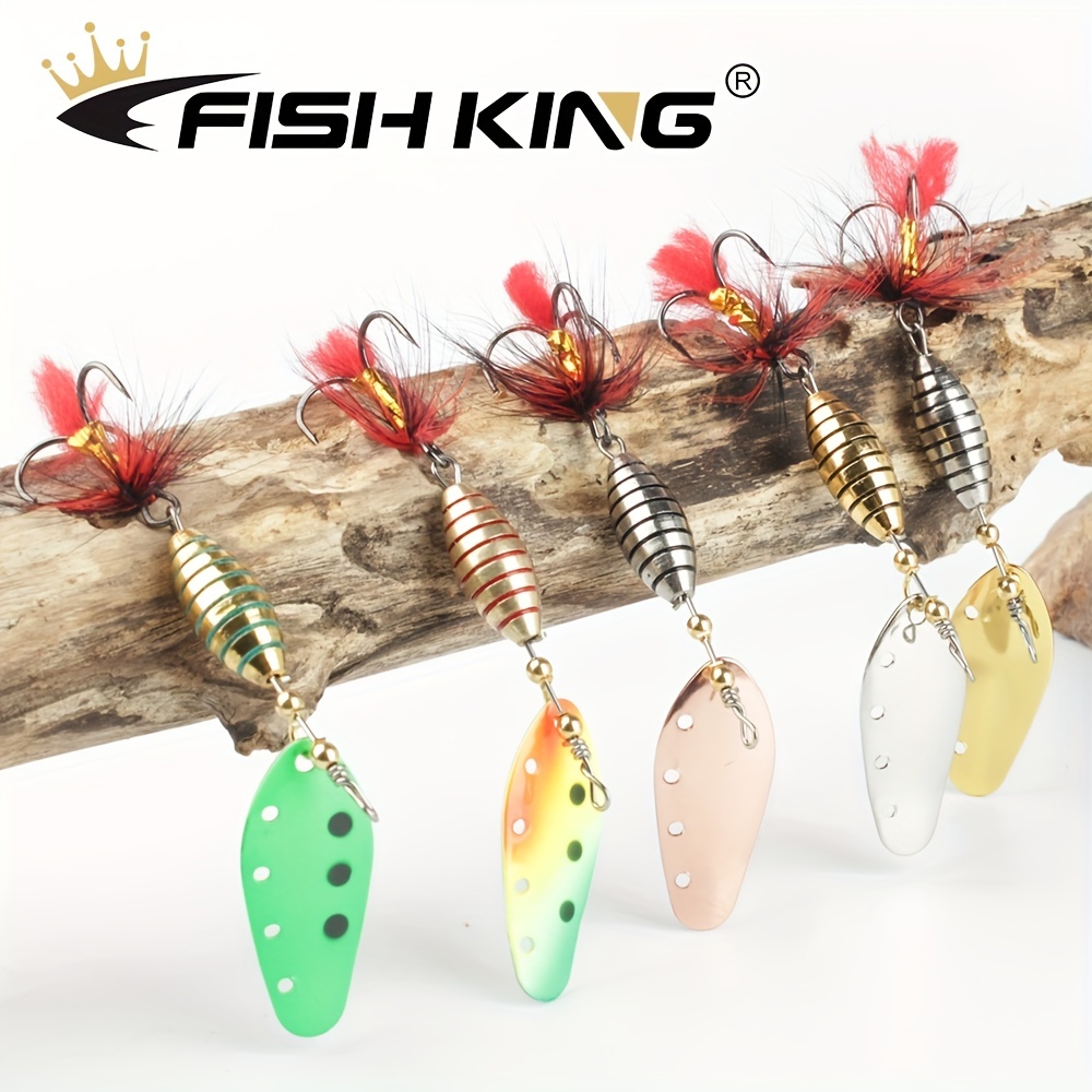 12g Fishing Spinnerbait with Feather Treble Hook and Metal Spoon - Hard  Lure for Catching More Fish
