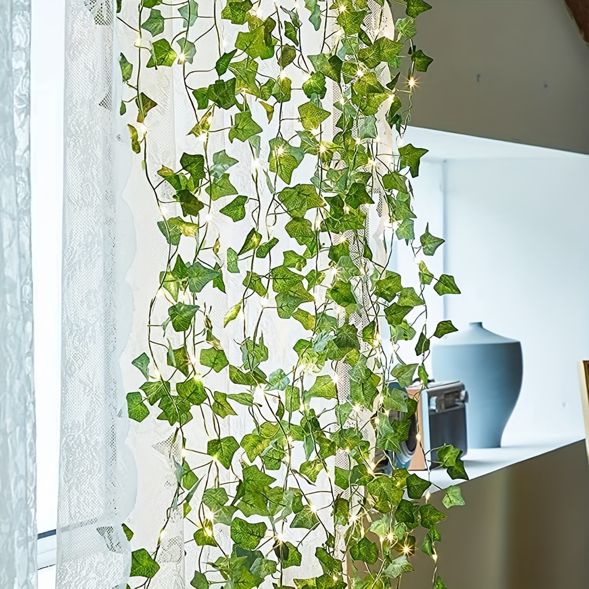 Yannee Artificial Hanging Greenery Plants Fake Ivy Vine Wall