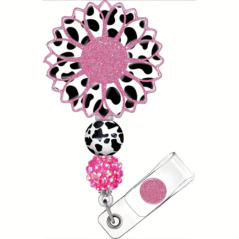 Retractable 27 Inches Enamel Rhinestone Light Pink Sea Turtle Badge Reels  Holders with Alligator Swivel Clip for Nurses,Doctor,Office,Student Worker  Name ID Card Shirt Scrub