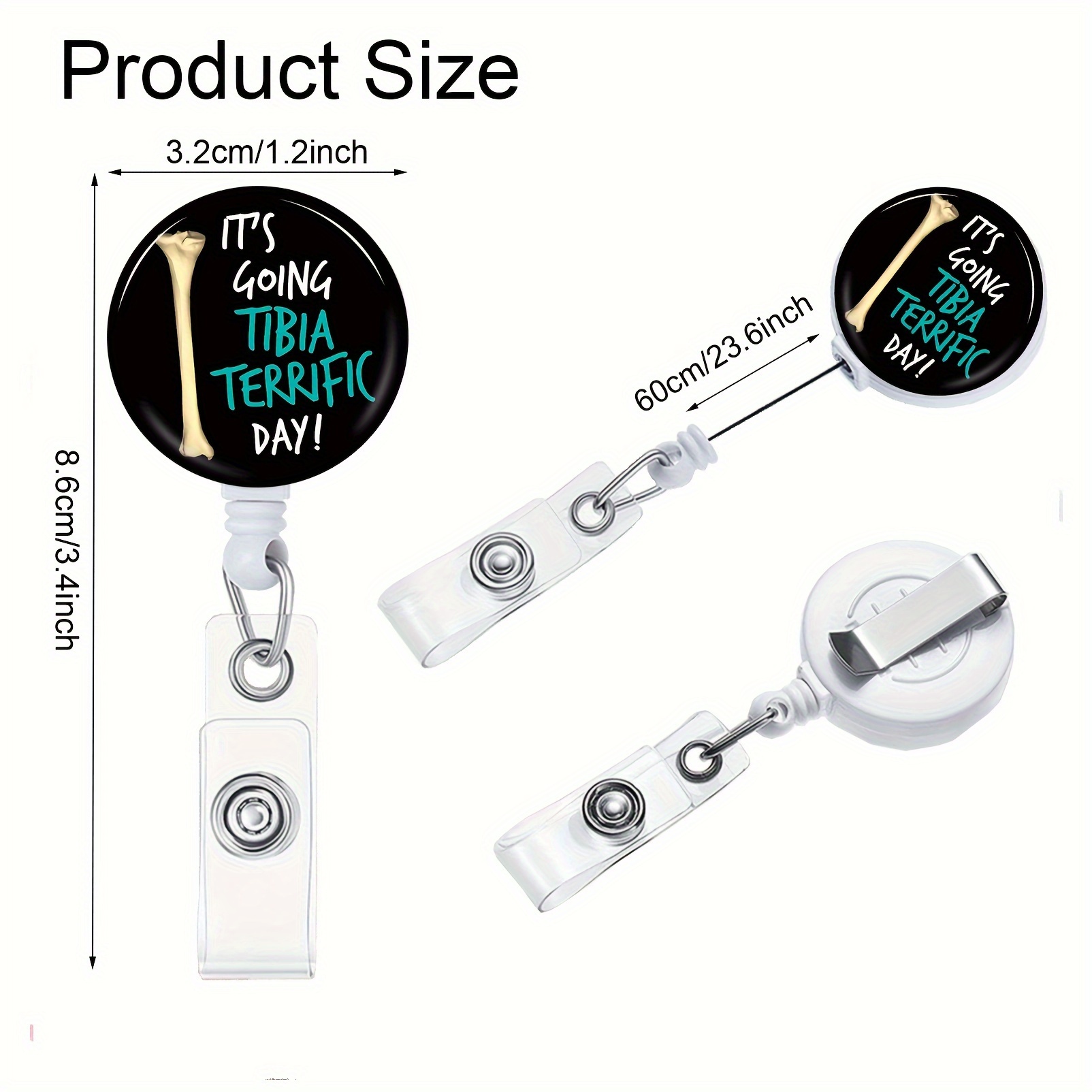 Retractable Nurse 's Going Tibia Terrific Day Badge Reels - Temu