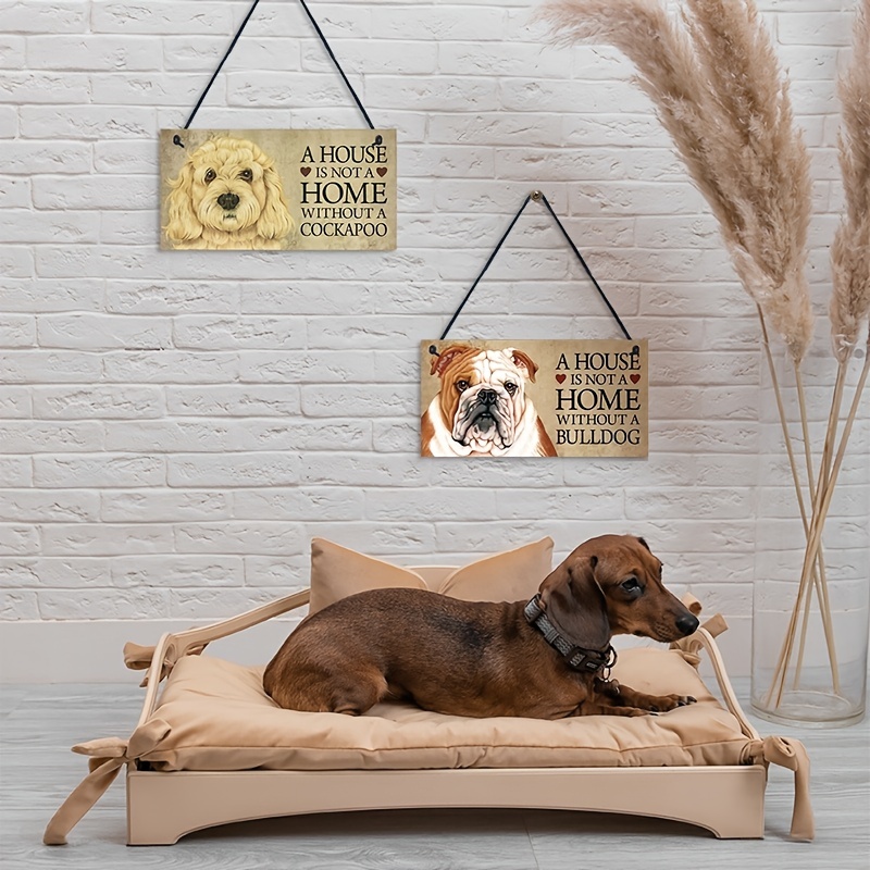 1pc Haustier Hund Wandbehang Holz Tier Hund Muster Plaque - Temu