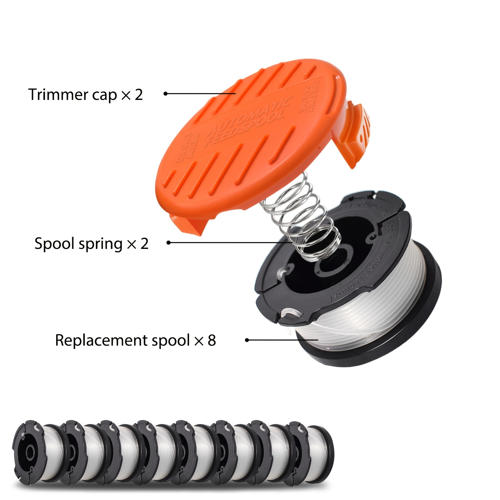 Trimmer Line Replacement Spool For Black+ Decker, Autofeed,, And Spring,  Compatible With Gh900 Gh600 Gh610 - Temu