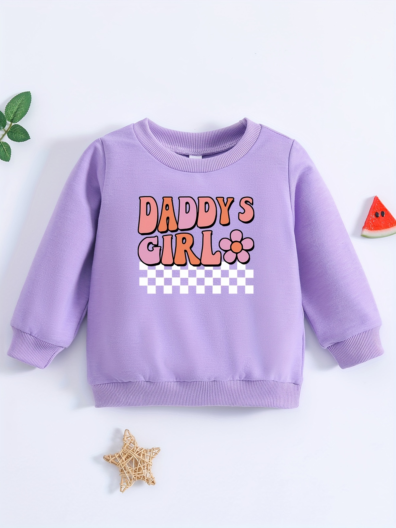 Baby Long Sleeve Daddy's Girl Graphic Sweatshirt Kids Spring - Temu